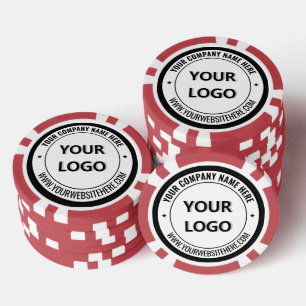 Exemple de jetons de poker personnalisés avec logo