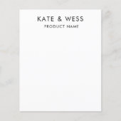 Exemple de modèle de structure carte d'emballage (Devant)