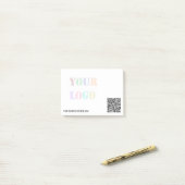 Exemple de notes Post-it® avec code QR personnalis (Sur un bureau)