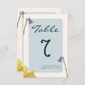 Exemple de numéro de table de mariage vert doré cl (Devant / Derrière)