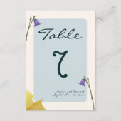 Exemple de numéro de table de mariage vert doré cl (Devant)