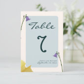 Exemple de numéro de table de mariage vert doré cl (Debout devant)