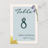 Exemple de numéro de table de mariage vert doré cl (Devant)