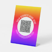 Exemple de panneau de piédestal de code QR et de t (Recto)