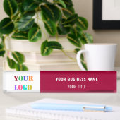 Exemple de plaque de bureau avec logo d'entreprise