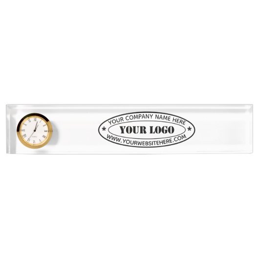 Exemple de plaque de nom du bureau de logo de votr (Devant)