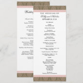 Exemple de programme de mariage (avec texte de mod (Devant / Derrière)