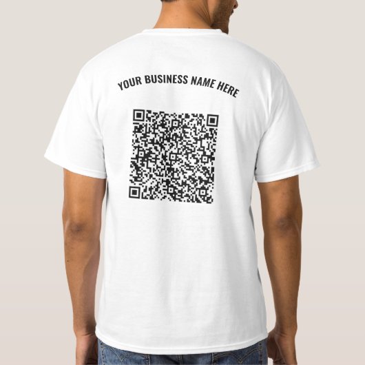 Exemple de T-Shirt avec Code QR Marqué à Votre Nom (Dos)