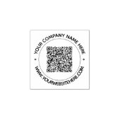 Exemple de tampon rond en caoutchouc avec code QR  (Impression)