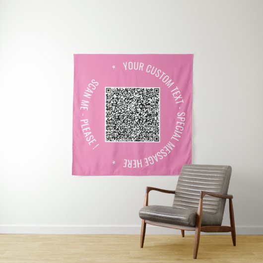 Exemple de tapisserie de code QR avec du texte per (En situation (horizontale))