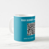 Exemple de tasse à café avec code QR marqué promot (Devant gauche)