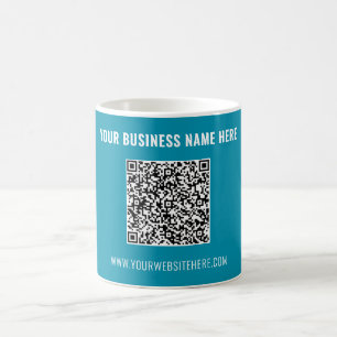 Exemple de tasse à café avec code QR marqué promot