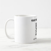 Exemple de tasse de café avec code QR et texte per (Gauche)