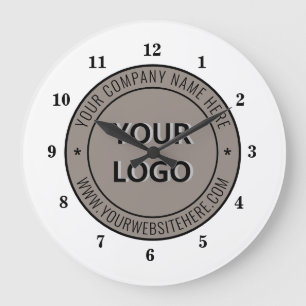 Exemple de texte de logo d'entreprise horloge de s