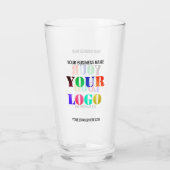 Exemple de verre de logo d'entreprise avec texte p (Dos)