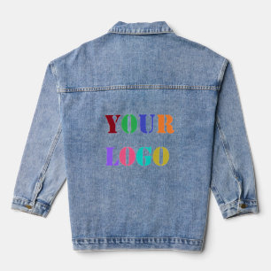 Exemple de veste en jean promotionnelle à logo per