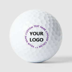 Exemples de balles de golf avec logo et texte en r