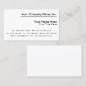 Exemples de modèles de carte de visite (Devant / Derrière)