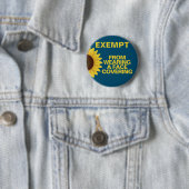 Exempt From Face Coverings Sunflower Badge Button (En situation)