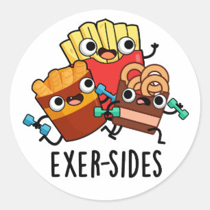 Exer-sides Grappige Oefening Spelling Ronde Sticker