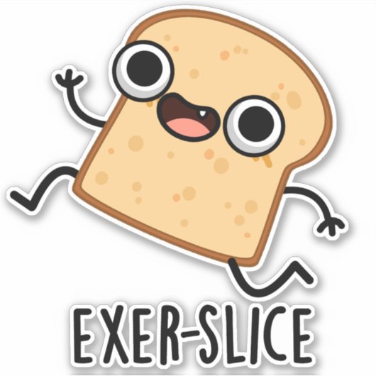 Exer-slice Grappige Brood Grappenmaker Sticker (Voorkant)