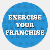 Exercez votre franchise Stickers BLUE DEMOCRAT (Devant)