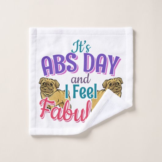 Exercice Abs Day Core - Amoureux des chiens Carlin (Gant de toilette)