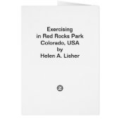 Exercice au parc Red Rocks, carte Colorado (Dos)