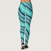 Exercice Bleu Cute Bleu Bande Femmes Leggings (Dos)