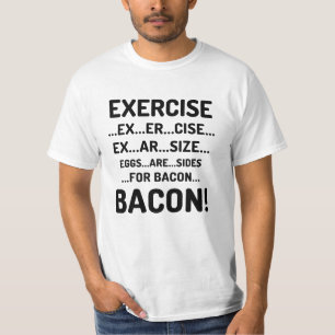 Exercice drôle pour le T-shirt de lard
