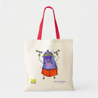 exercice du sac d'eco d'aubergine