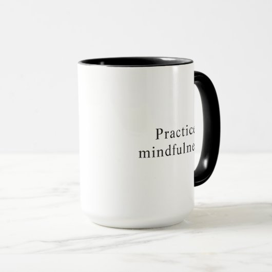 Exercice Mindfulness Expression Simple Café Mug (Devant droit)