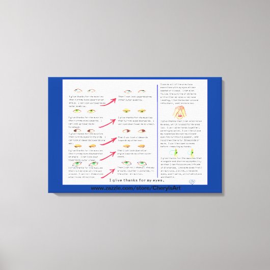 Exercices de vision oculaire sur toile enroulée (Recto)