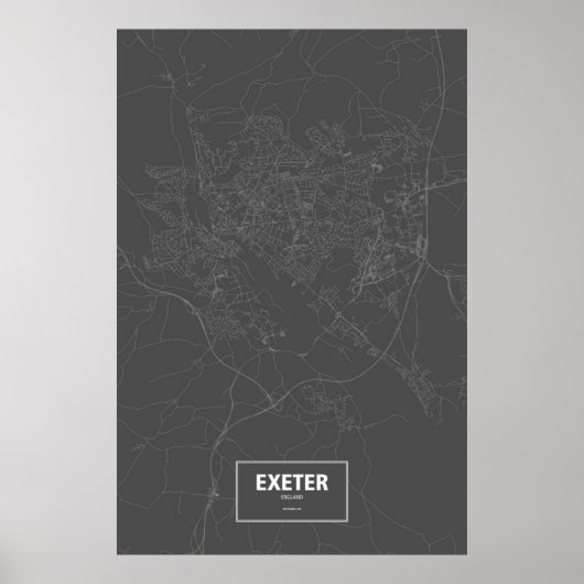 Exeter, Engeland (zwart wit) Poster (Voorkant)