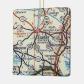 Exeter NH  Map Keramisch Ornament (Links)