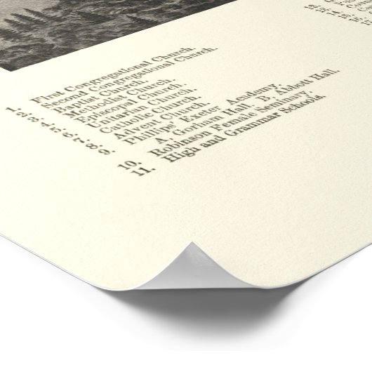 Exeter, NH Panoramic Map - 1884 Poster (Hoek)