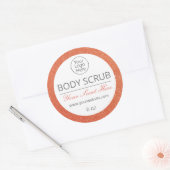 Exfoliating Scrub Roos Gouden Glitter Labels Logo (Envelop)