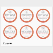 Exfoliating Scrub Roos Gouden Glitter Labels Logo (Vel)