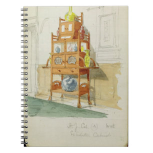 Exhibition Cabinet, c.1860s-70s (m/c & potlood op Notitieboek