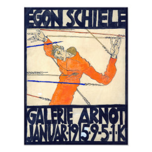 Exhibition in Arnot Gallery   Egon Schiele   Foto Afdruk