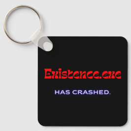 Existence.exe | Existentiële Glitch Metalen Sleute Sleutelhanger