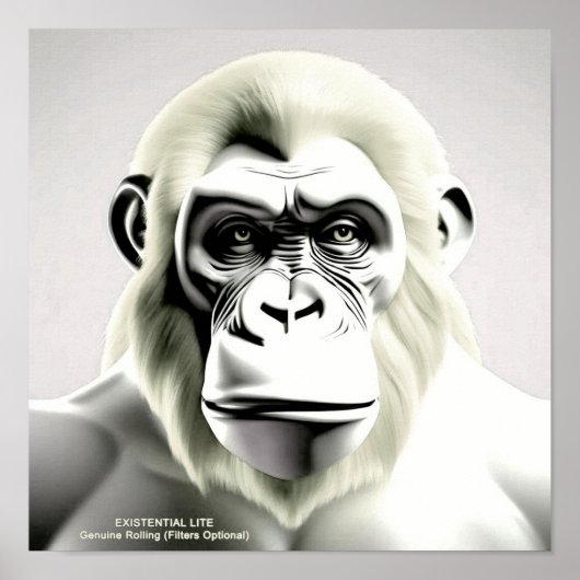 EXISTENTIAL LITE Ape Ecru Poster (Voorkant)