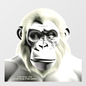 EXISTENTIAL LITE Ape ECRU Transparant Raamsticker (Vel)