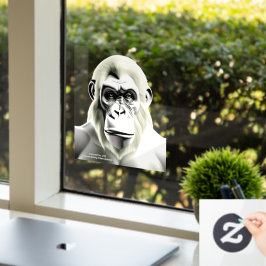 EXISTENTIAL LITE Ape ECRU Transparant Raamsticker