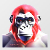 EXISTENTIAL LITE Ape Red Transparant Raamsticker (Vel)