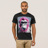 EXISTENTIAL LITE Ape Roze Unisex T-shirt (Voorkant volledig)