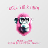 EXISTENTIAL LITE Roll Your Own Ape Transparant Raamsticker (Vel)
