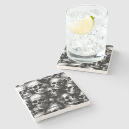 EXISTENTIAL LITE Silver Skulls Watch Stenen Onderzetter