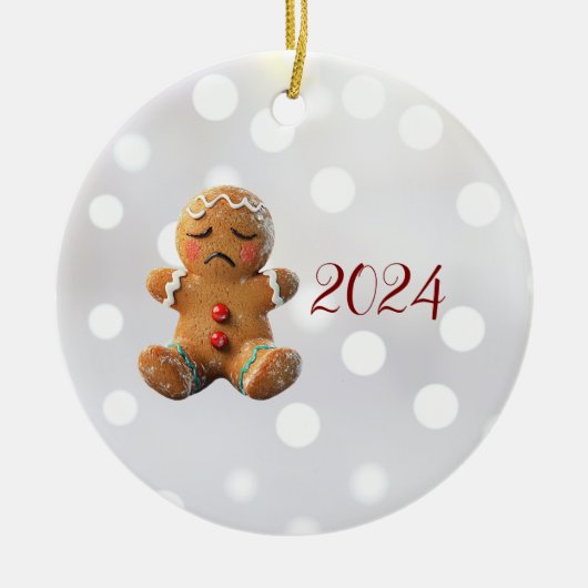 Existentieel Gingerbread Keramisch Ornament (Voorkant)