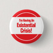 existentiële crisis-Button Ronde Button 3,2 Cm (Voorkant)
